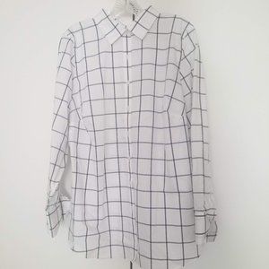 B&W Lands'End Button-Down Blouse, 16W